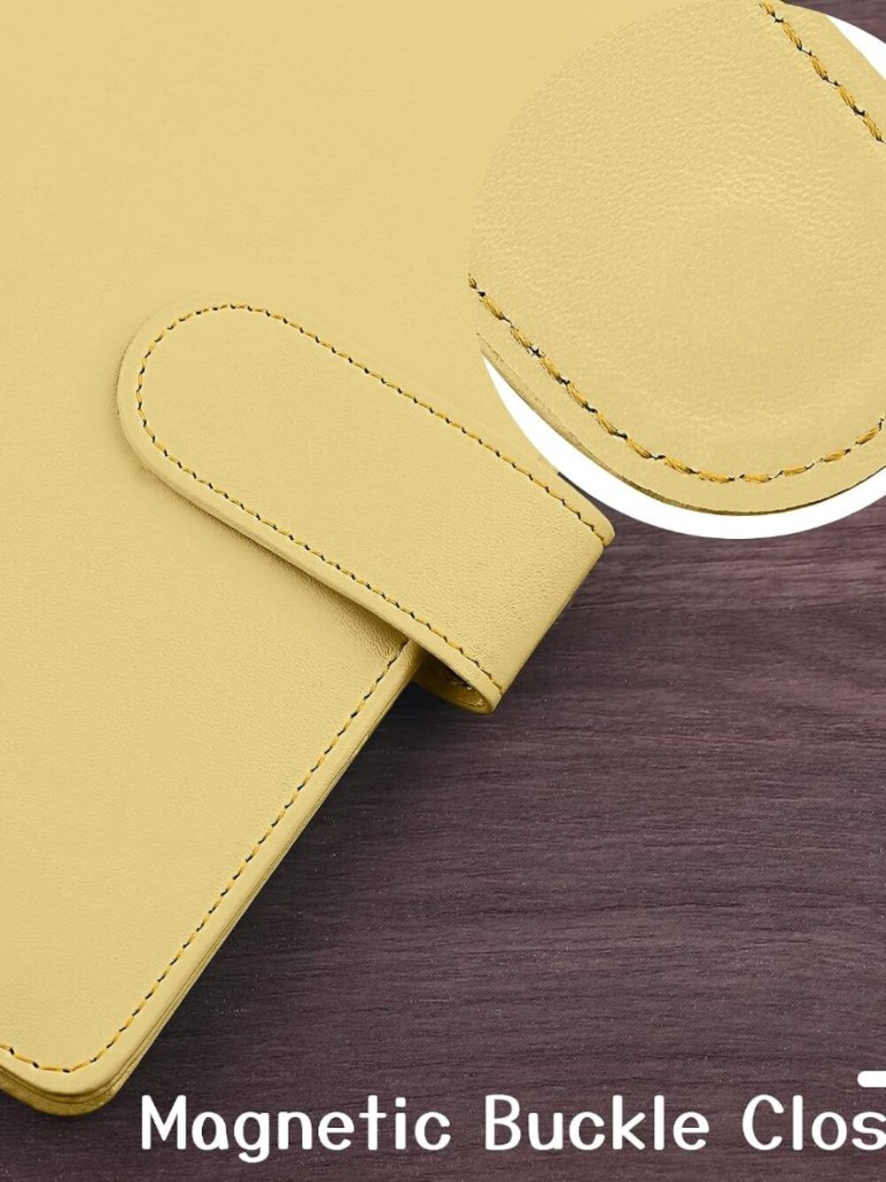 A6 Binder 6 Ring Refillable Notebook Planner Cover for A6 Refill Paper, PU Leath - Picture 5 of 6